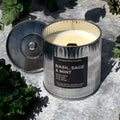 Basil Sage & Mint Wood Wick Candle