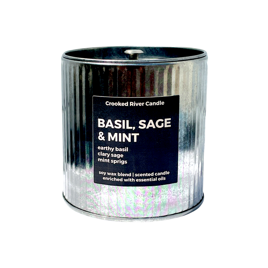 Basil Sage & Mint Wood Wick Candle