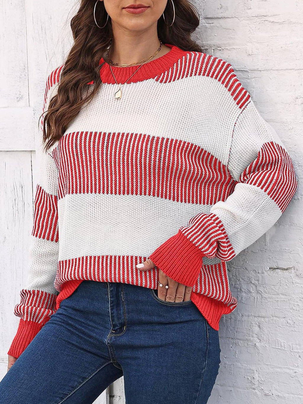 Colorblock Striped Sweater