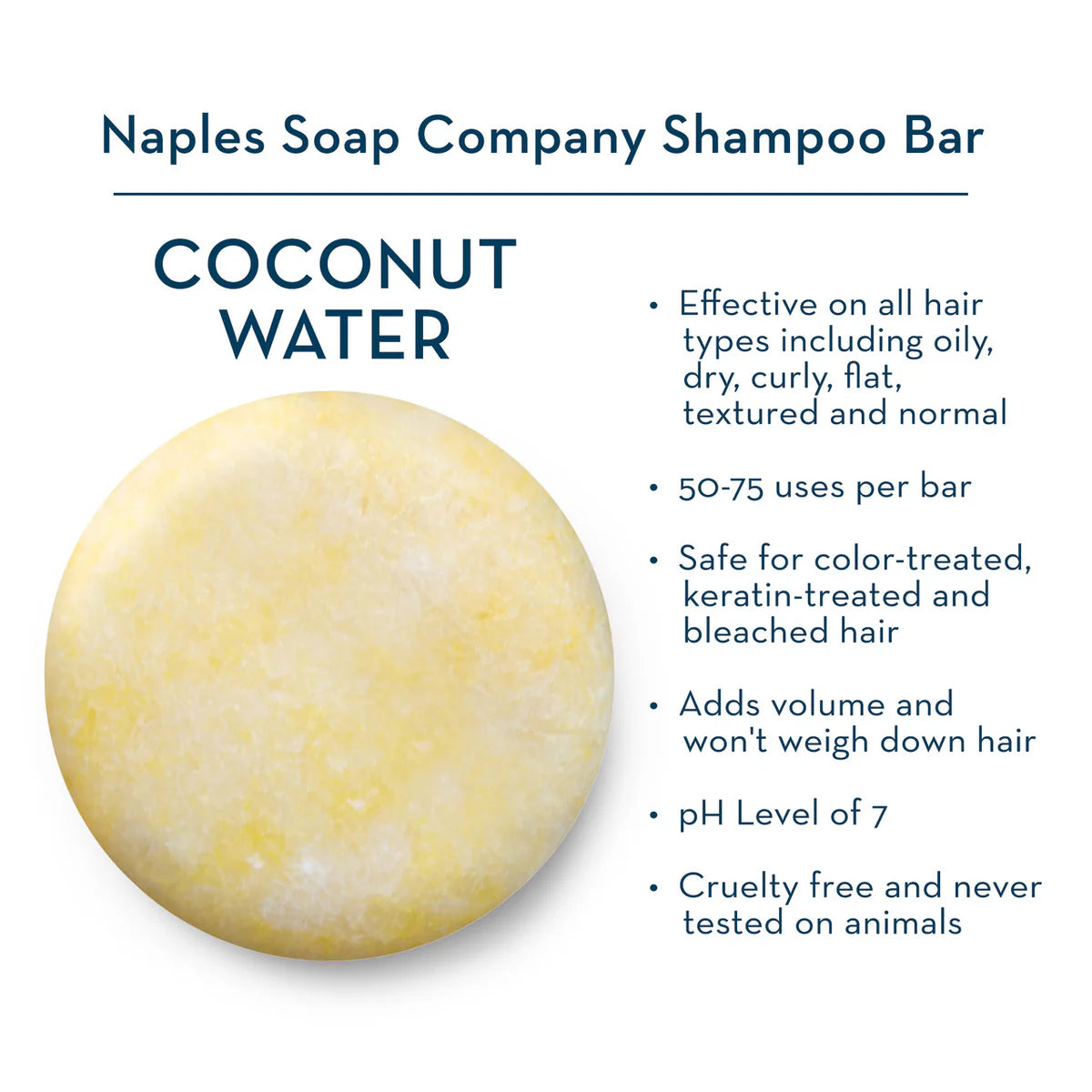 Coconut Water Shampoo Bar | Naples Soap Company