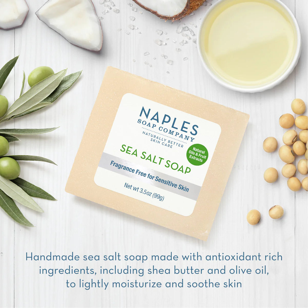 Fragrance Free Sea Salt Soap (3.5 oz)