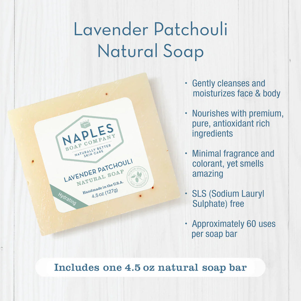 Lavender Patchouli Natural Soap (4.5 oz)