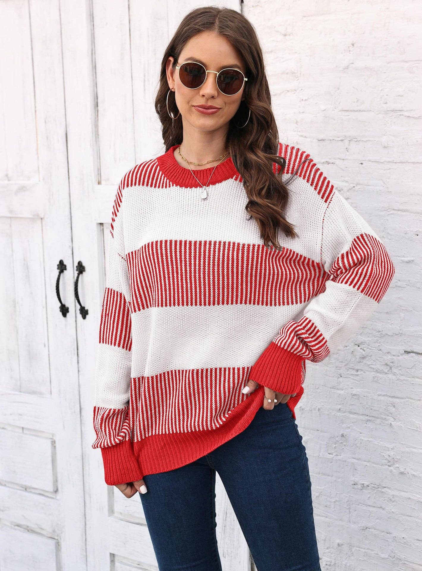 Colorblock Striped Sweater