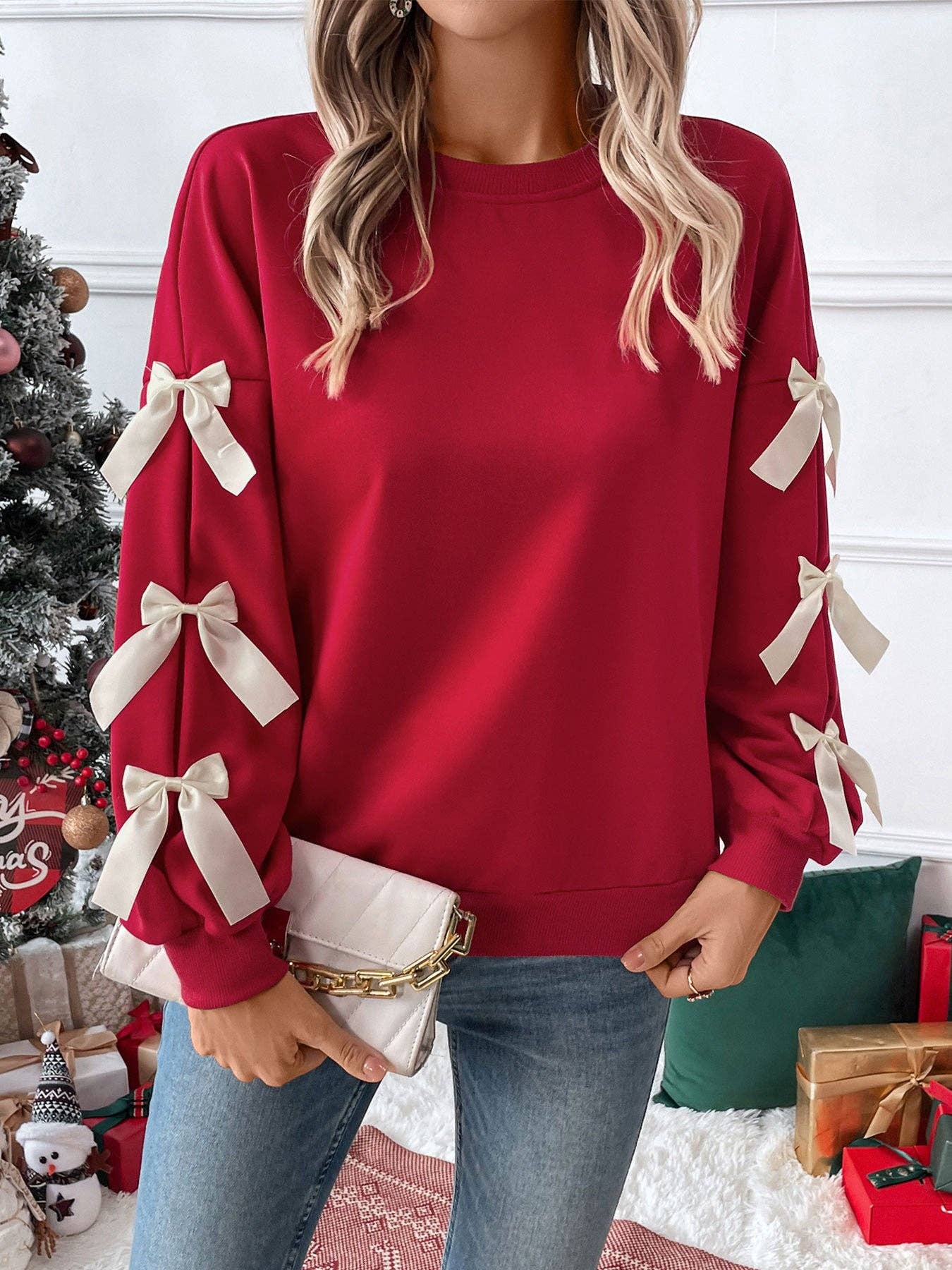 Bow Sleeve Sweatshirt