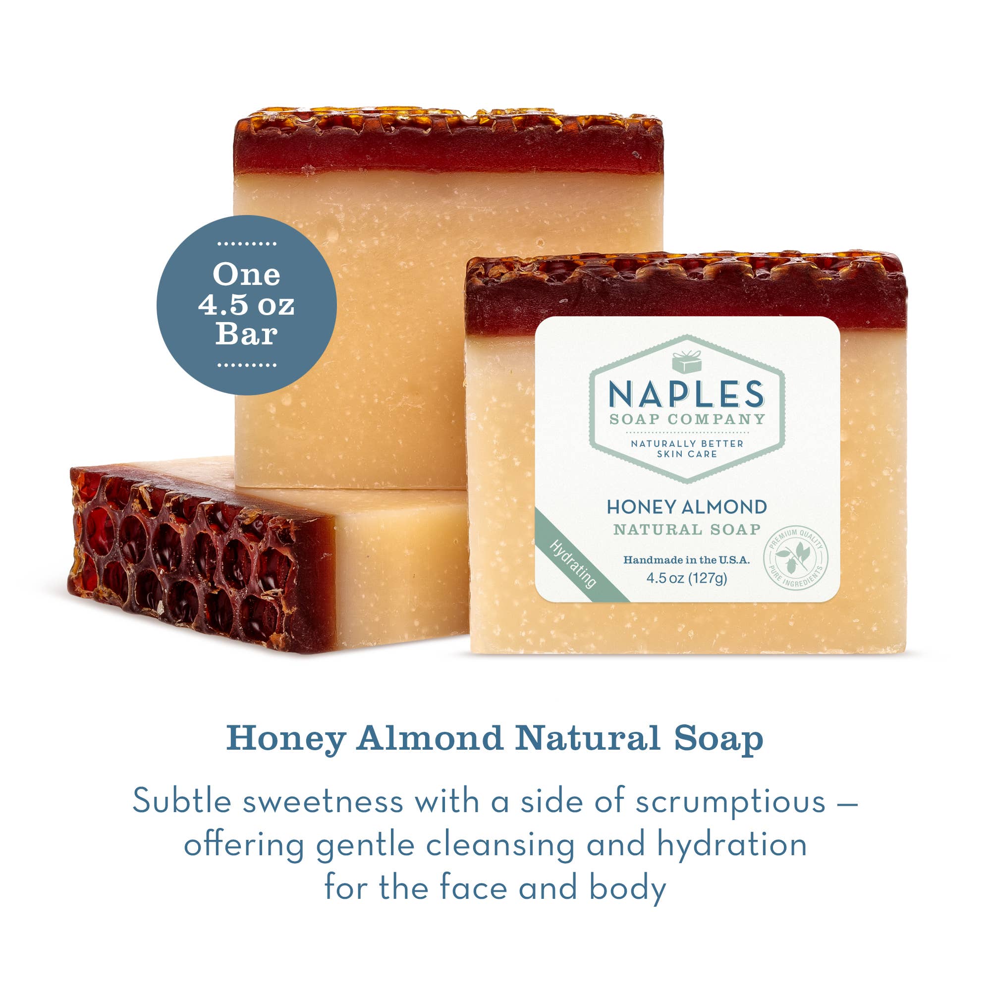 Honey Almond Natural Soap (4.5 oz)
