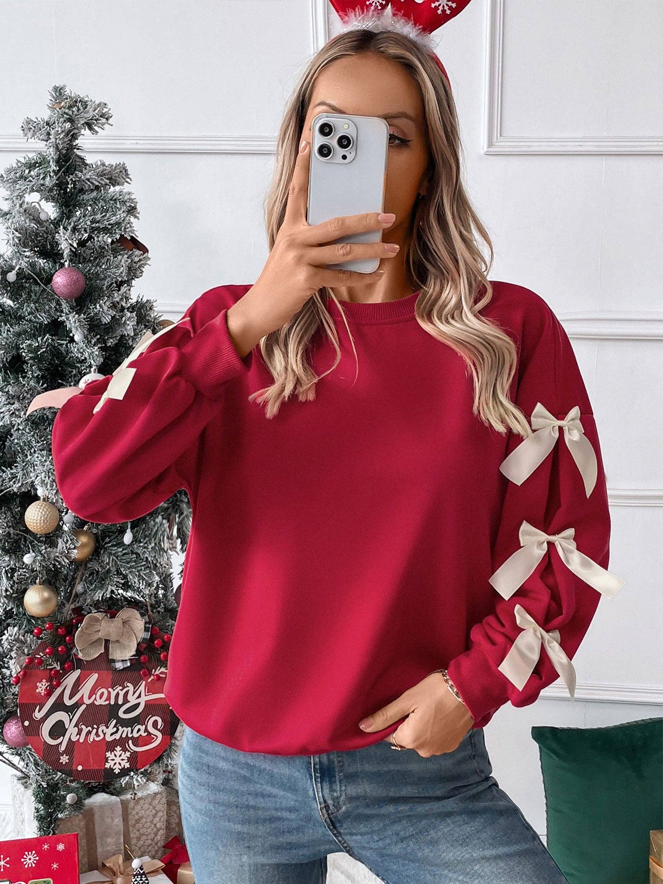 Bow Sleeve Sweatshirt