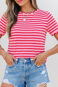 Scalloped Stripe Tee